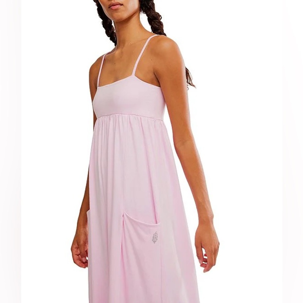 FP Movement Hot Shot Strappy Jumpsuit by Free People.  Color - Powder Pink
